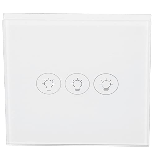 CFTGIW Interruptor de Luz Táctil WiFi Control de Voz Interruptor Táctil de Pared Inteligente Regulable con Temporizador para 90?250V Resistente, Duradero, Largo, Ingenioso Es el Material Alta