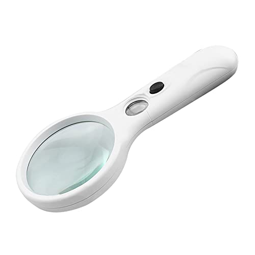 Lente Dingrandimento LED Portatile con Luce LED 3x e 45x Facile Vedere per Lettura Lavoro Osservazione