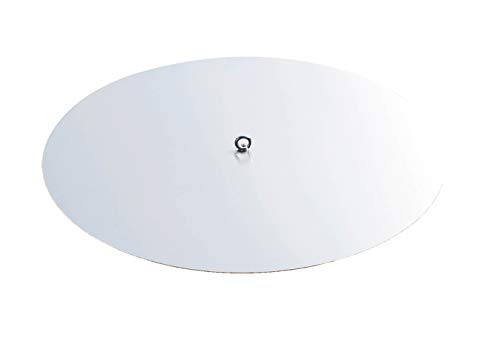 VEIKIN DESIGN Deckel aus Edelstahl für Feuerschalen, Durchmesser Ø 80 cm, Ring-Griff, Edelstahl Premium Qualität ! Cover