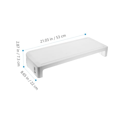 Soporte elevador para monitor portátil blanco de plástico antideslizante 3