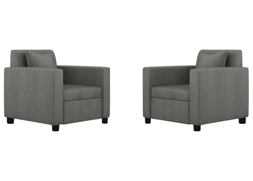 Image of 3+1+1 Seater Sofa Set with Ottoman - Modern Velvet Fabric Sofa Set for Living Room, Deep Seating Comfort - Grey
