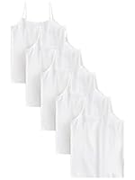 NEXT Mädchen Spitzen-Trägertop, 5er-Pack Weiß numeric_110-numeric_116