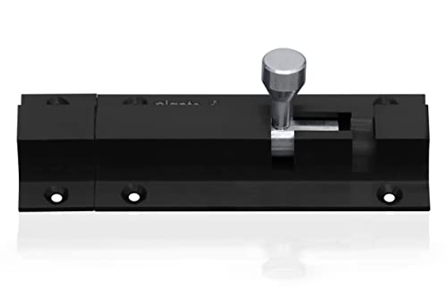 Image of Plantex Stainless Steel 4-inch Tower Bolt /Tower Bolt for Home,Offices Doors and Windows /Tower Bolt for Main Door /Wardrobe Door Latch /Kundi /Chitakini /Door Latch for Windows (Black Finish, Pack of 6)