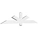 Ekena Millwork GBP072X15X0204KEN00 Kennewick Architectural Grade PVC Gable Brackets 72"W x 15"H x 2"D x 4"F, 5/12 Pitch