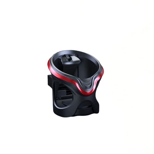 レクサス LBX 2023年12月?現行 に適用 車用ドリンクホルダー 車載用カップホルダー 直径7.6cm対応 調整可能ベース 滑り止め設計 片手操作 簡単取付 ワンタッチ着脱 大型水筒対応 振動防止 安定性向上(黒赤,光なし)