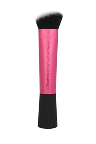 Real Techniques Sculpting Brush, For Contouring and Defining Facial Features, Defines Cheek Hallows, Pink, 1 Count