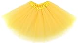Simplicity Girls' Tutu Ballet Skirts Layer Soft Tulle Dance Dress, Yellow