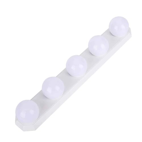 Tiardey LED Luces de Espejo de tocador USB Regulable 3 Colores 10 Niveles de Brillo con 5 Bombillas Cable USB de 7.55 pies de Largo para Maquillaje DIY Lámparas de Espejo de ba?o Luces de ba?o