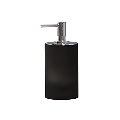 Dispensador de jabón de resina para loción o champú, dispensador de loción para cocina, decoración del hogar, dispensador de loción de 300 ml (color: negro)