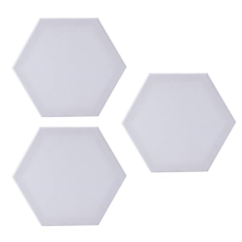 Lienzo hexagonal de algodón Zerodeko de 12.5 cm en pack de 3 piezas para pintura y óleo 2