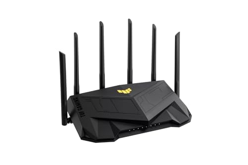 ASUS TUF Gaming AX6000 AiMesh Dual Band WLAN kombinierbarer Router (Tethering als 4G und 5G Router-Ersatz, WiFi 6, dedizierter Gaming Port, Dual 2.5G Port, Port Forwarding, AiProtection Pro)
