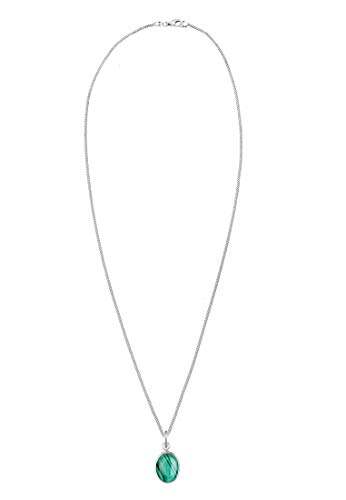 Elli Halskette Damen Malachit Edelstein Anhänger 925 Sterling Silber – Ansicht 3