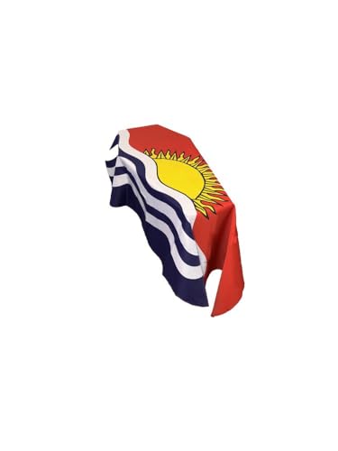 Bandera de Kiribati para ataúd en raso premium de 150x90 cm