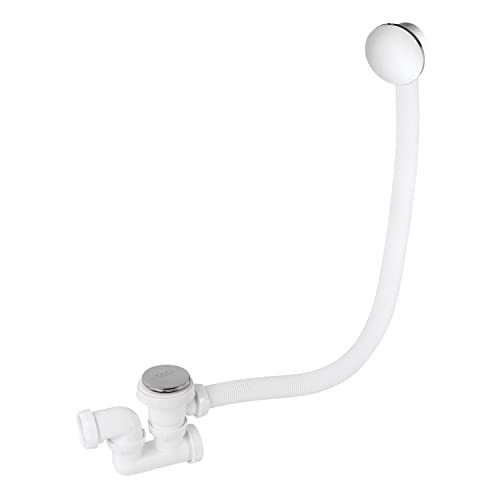 Wirquin 30723100 L700-Juego de acumulaciones de baño con sifón orientable, Tapa Demasiado Llena, Color Blanco