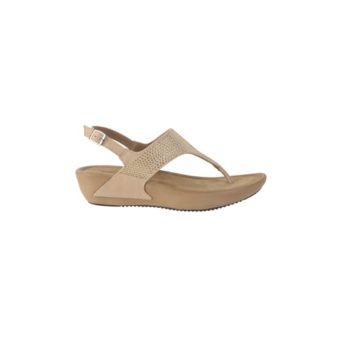 Image of Mochi Women Beige Synthetic Embellished Comfort Backstrap Sandal Sandals UK /3 EU /36 (33-842)