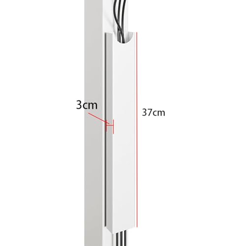 Canal profesional para gestión de cables bajo escritorio para banco de trabajo blanco miniatura 4