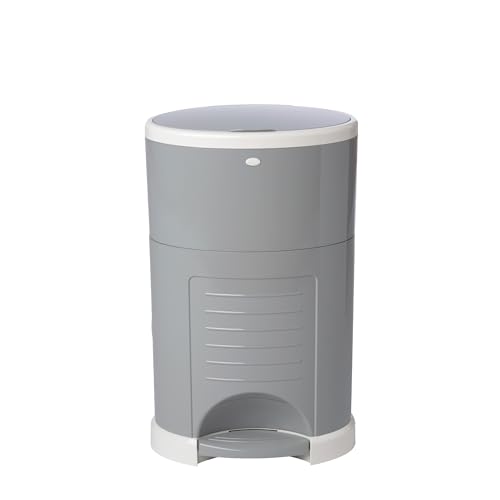 Diaper Dekor Classic Hands-Free Diaper Pail | EKO Gray | Easiest to Use | Just Step – Drop – Done | Doesn’t Absorb Odors | Most Economical Refill System | 70% Recycled Materials
