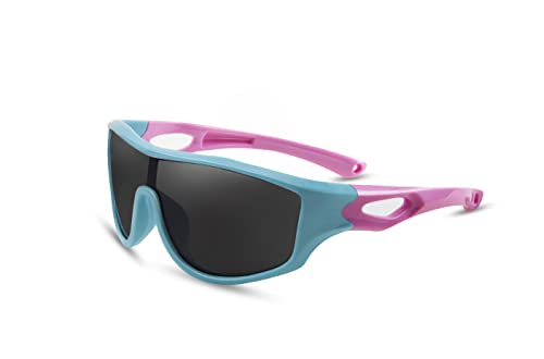FEISEDY Kids Sunglasses Polarized Sports Sunglasses for Boys Girls Youth B4098