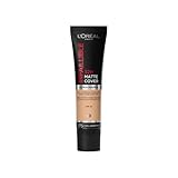 L'Oréal Paris - Base de maquillaje mate de alta cobertura, Resistente al agua - De larga duración - Ligera y matificante - SPF 25 - Infaillible 32H Matte Cover - Tono: 175 Rosa - 30 ml