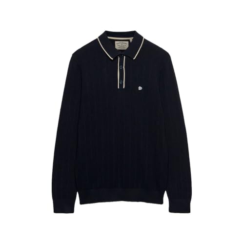 Superdry Homme Polo Tricoté Manches Longues Coupe Décontractée - vue 2