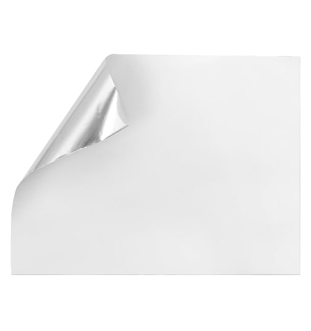 Monouso | 500 Hojas de Papel Antigrasa, 31x41cm, Color Metalizado, Envueltas Antigrasa con Doble Capa, Aluminio, Papel para Hamburguesas, Bocadillos, Snacks, Fritos, Barbacoas, Picnic