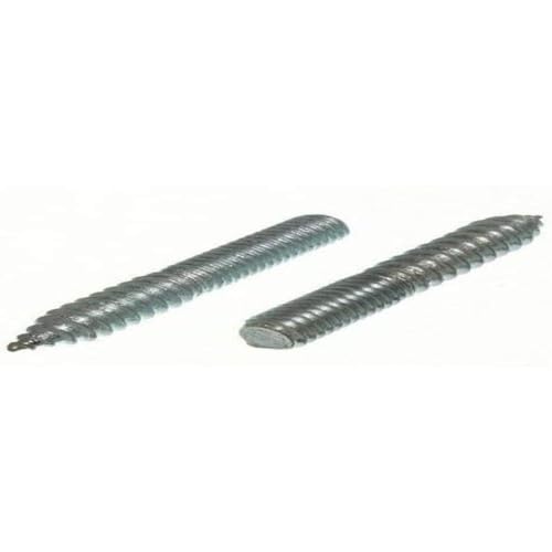 Merriway BH06759 (10 Pcs) Steel Dowel Screws Wood to Metal BZP M5 x 25 mm x 10 - Pack of 10 Pieces