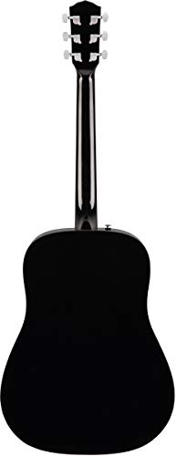 image for Fender CD-60S Solid Top Dreadnought Acoustic Guitar - Black Bundle wit