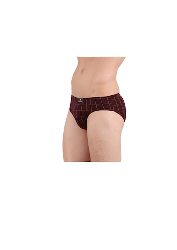 Image of Crystal Italia Brief Men's Super Combed Cotton Checkered Brief with Concealed Waistband | Assorted | (Pack of 2)