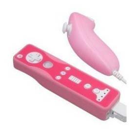 Wii Remote with Skin & Wired Nunchuk - Pink