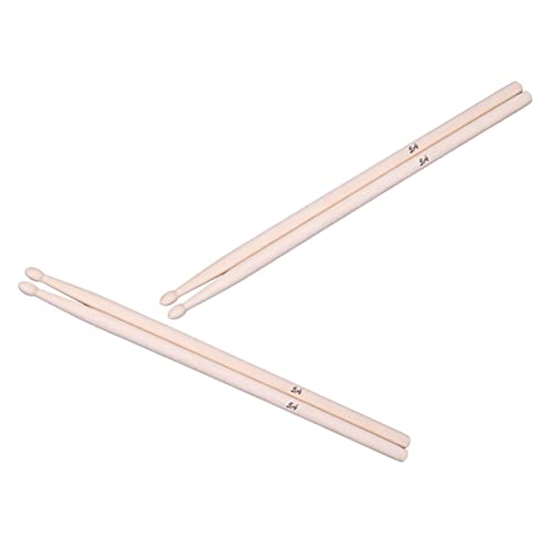 Baquetas de madera para batería 2 pares beige 41 cm miniatura 1