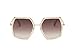 IKANOO Oversized Square Sunglasses for Women Hexagon Inspired Designer Style Shades (Champagne)