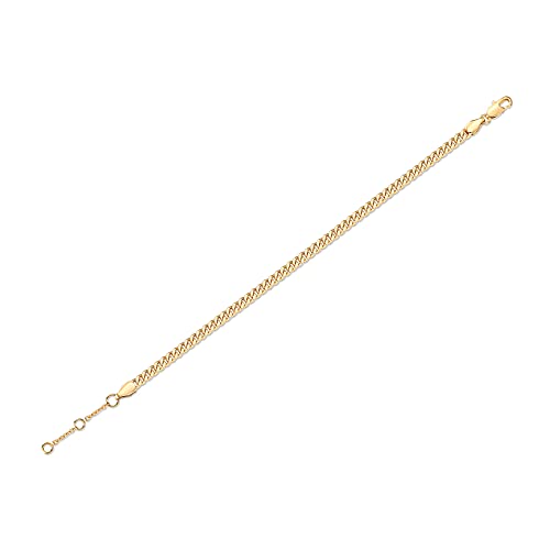 Pavoi 14K Gold Plated Paperclip/Curb/Figaro Chain Adjustable Bracelet For Women thumb #3