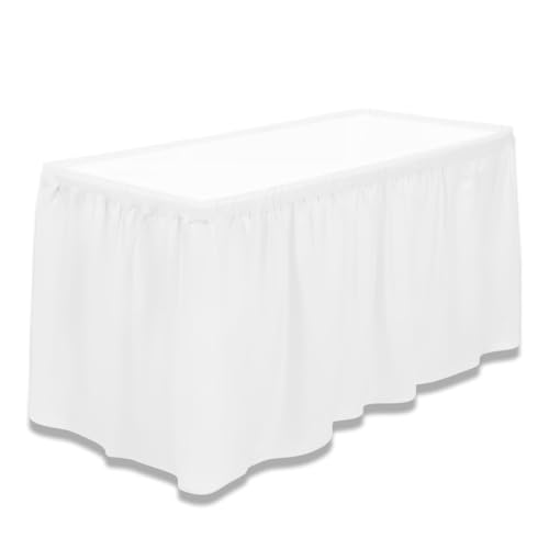 La Mejor Recopilación de Faldones para capazos . 32 GRUPO CARNAVALLIA Faldón para Mesa, Falda Plisada Desechable para Fiesta Evento Boda (Blanco)