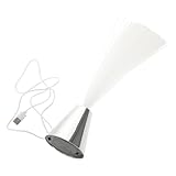 MOTHNUR Lámpara de Fibra Óptica USB y Batería, Luces LED de Colores Base de Plástico Plateada, Lámpara de Mesita de Noche Pequeña para Decoración de Dormitorio y Ambiente Acogedor