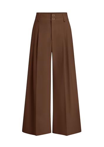 Image of PRETTYGARDEN Women's High Waisted Wide Leg Dress Pants
