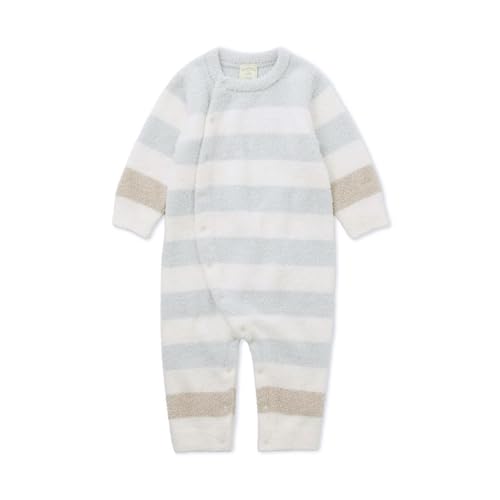ジェラートピケ キッズアンドベイビー ベビー ベビモコボーダーロンパース ジェラピケ ルー(MI-ミント、80)