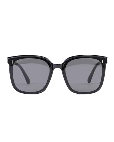 Square Sunglasses for Men Women, Classic Retro Style with TR Frame UV400 Protection Oversized Sun Glasses