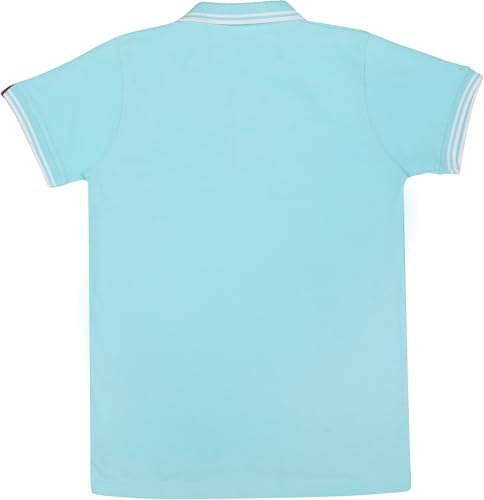 Image of Cotton Polo T-Shirt for Kids Boys Girls Half Sleeve, Regular Fit Tees for Boys Collared Casual Tshirts | Soft & Breathable Biowash Fabric | Half Sleeve