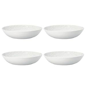 Lenox Opal Innocence Carved Pasta Bowls, Set of 4, 4 Count, White