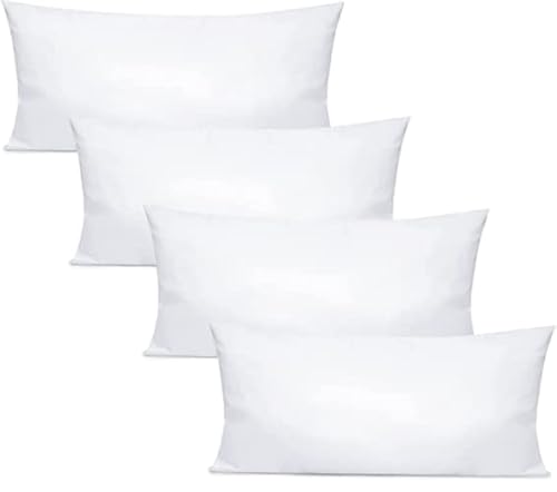 HIGHLIVING Kissen Home 4er Set Füllkissen - waschbares Innenkissen für Allergiker geeignet, wasserdicht dekorativ, Premium Kissenset für Schlafzimmer, Wohnzimmer, Bett, Sofa, Anti-Allergie, Kopfkissen