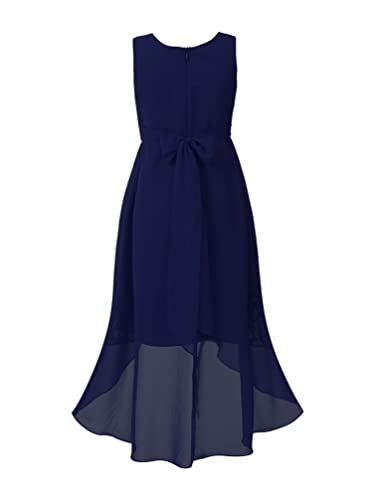 YiZYiF Big Girls Glitter Lace Hi-Low Dress Kids Chiffon Flower Girl Dress Junior Bridesmaid Wedding Ball Gown2