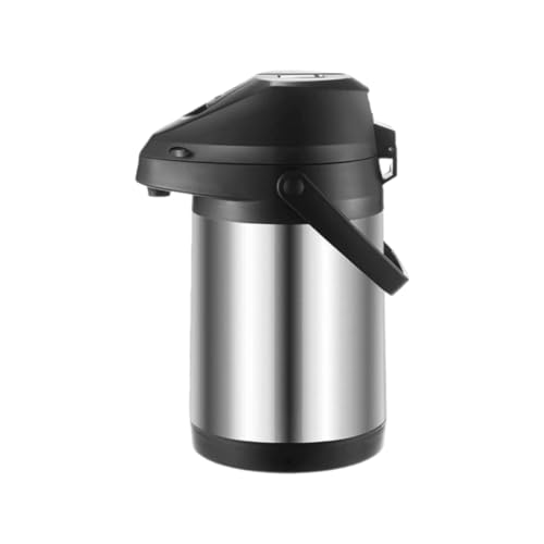 NYHGOXM 魔法瓶ケトル プッシュ式真空断熱ステンレス製大容量、エアーポットタイプで48時間保温保冷可能、家庭・オフィス・業務・旅行用に最適な携帯水筒卓上ポット (3L)