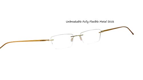 Image of N Specs An Optical Mall Reading Glasses For Men Women Unisex Stylish Framless Frame With Anti Reflected Unbreakable Fiber Glasses