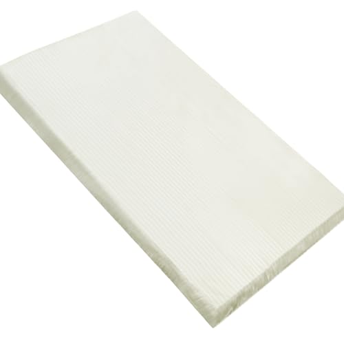 新日本通販EX 敷布団 シングル 日本製 約100×200cm フィット 55FRR 極厚 約5.5cm 高反発 エアープレス 敷き布団 三つ折り 収納 オーバーレイ マット フィット感 国産 (アイボリー)