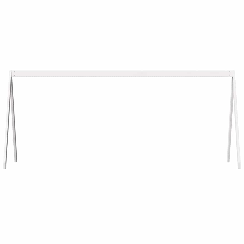 Techo para cuna blanco 209 x 95,5 x 88 cm madera maciza de pino, marco de cama accesorios con soporte y elementos de conexión, fácil de montar para habitación infantil, estabilización y