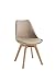 Design Twist Tommy Set di 4 Sedie, Legno, Tortora, 52 x 48.5 x 82 cm