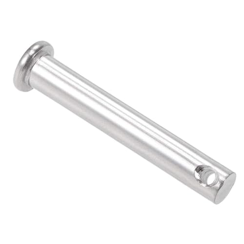 TA-VIGOR 1pc 8 x 50mm Clevis Pins Single Hole, 304 Stainless Steel Flat Head Link Hinge Pin Fastener for Mechanical Linkage, Ship Rigging, Fixed Parts