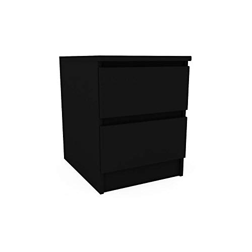 CRIADO NAIA PRETO 2 GAVETAS 40X50X50H