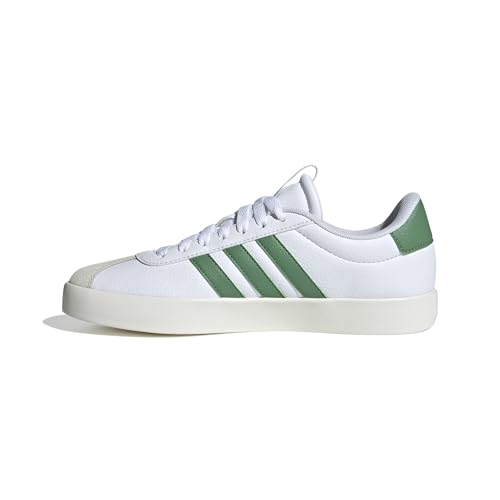 Adidas Womens VL Court 3.0, White/Preloved Green/Alumina, 8