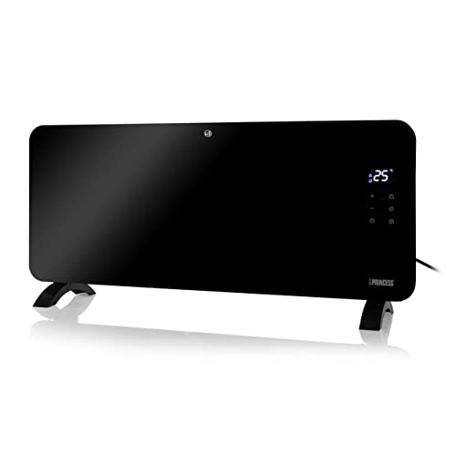 Princess Smarte Konvektor Heizung- 2000 W- Steuerbar über kostenlose App- Glaspaneel- wandmontierbar- mit LED- Touchscreen